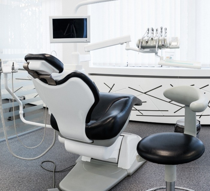Dental exam room featuring advanced dental technology in Houston