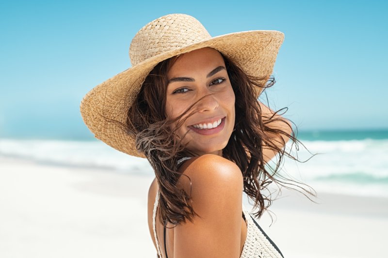 woman at the beach